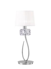 Loewe Polished Chrome-White Table Lamps Mantra Contemporary Table Lamps Loewe Polished Chrome-White Table Lamps Mantra Contemporary Table Lamps